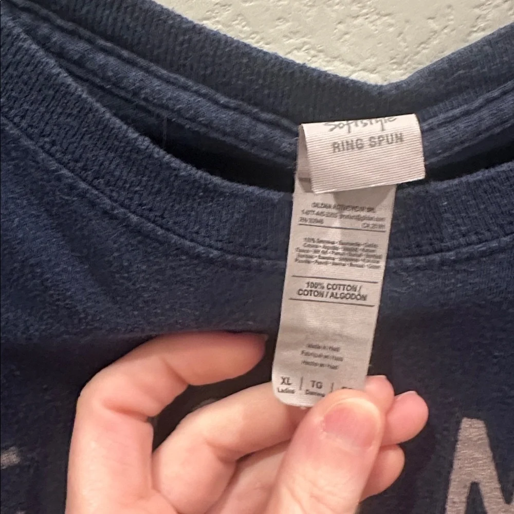 GUC Women’s Size XL Navy Blue Gildan Softstyle Navy T-Shirt Tee Shirt Top Funny - Picture 3 of 9